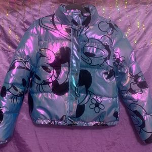 Disney Mickey and friends holographic puffer jacket